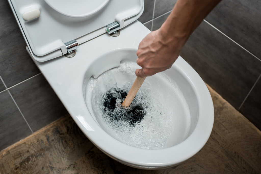 clearing a clogged toilet with a plunger 2026 03 12 23 56 42 utc
